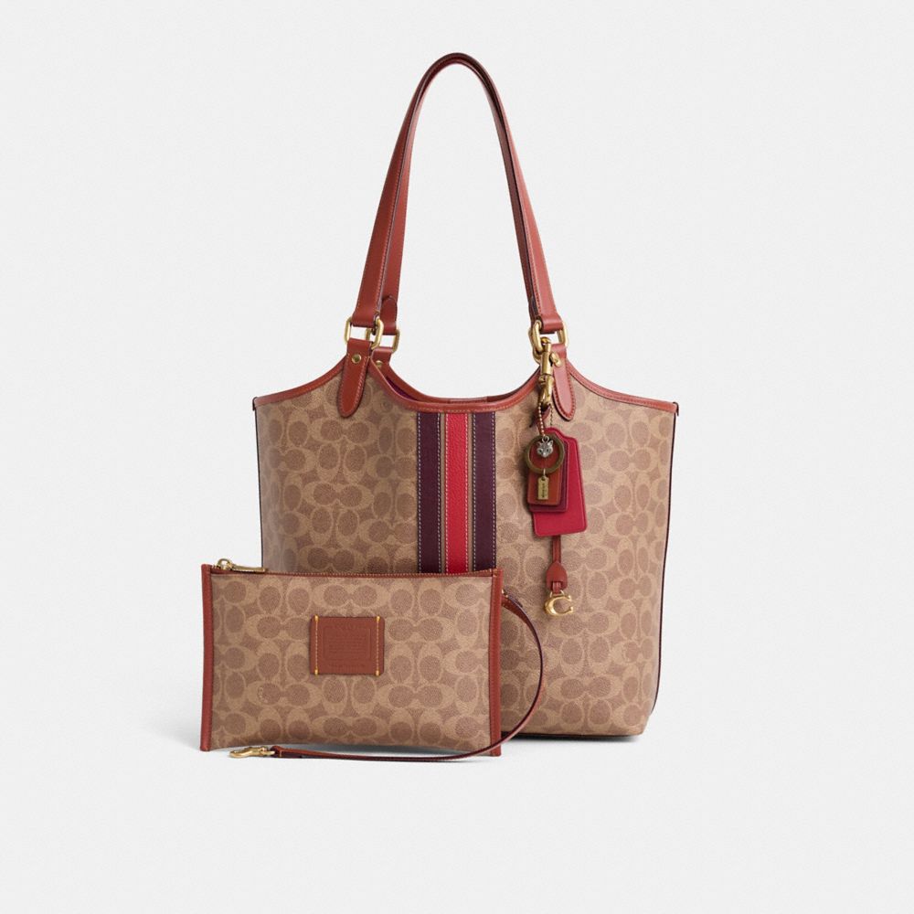 COACH®,Upcrafted Day Tote Bag In Signature Canvas,,Angle View