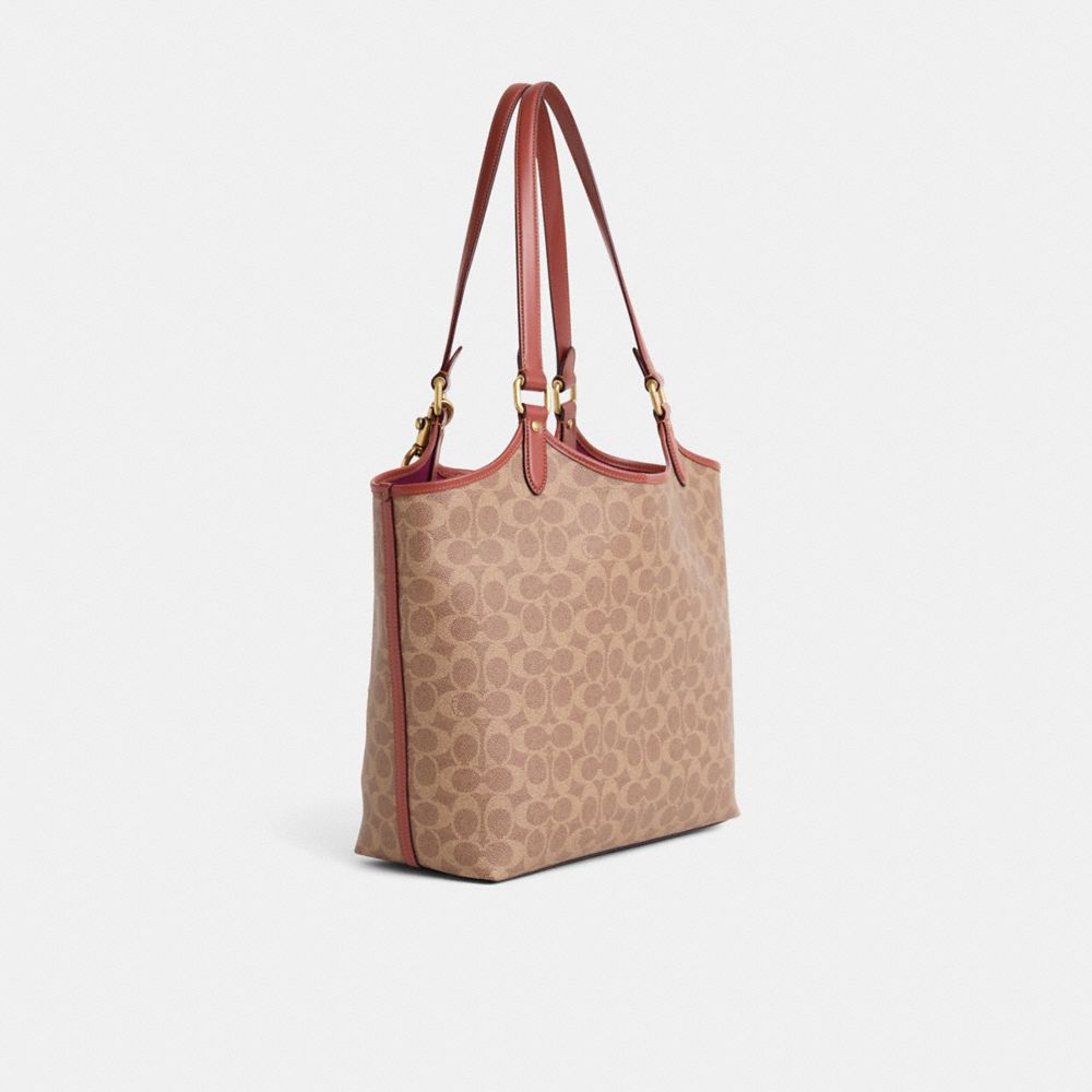 COACH®,Upcrafted Day Tote Bag In Signature Canvas,,Angle View