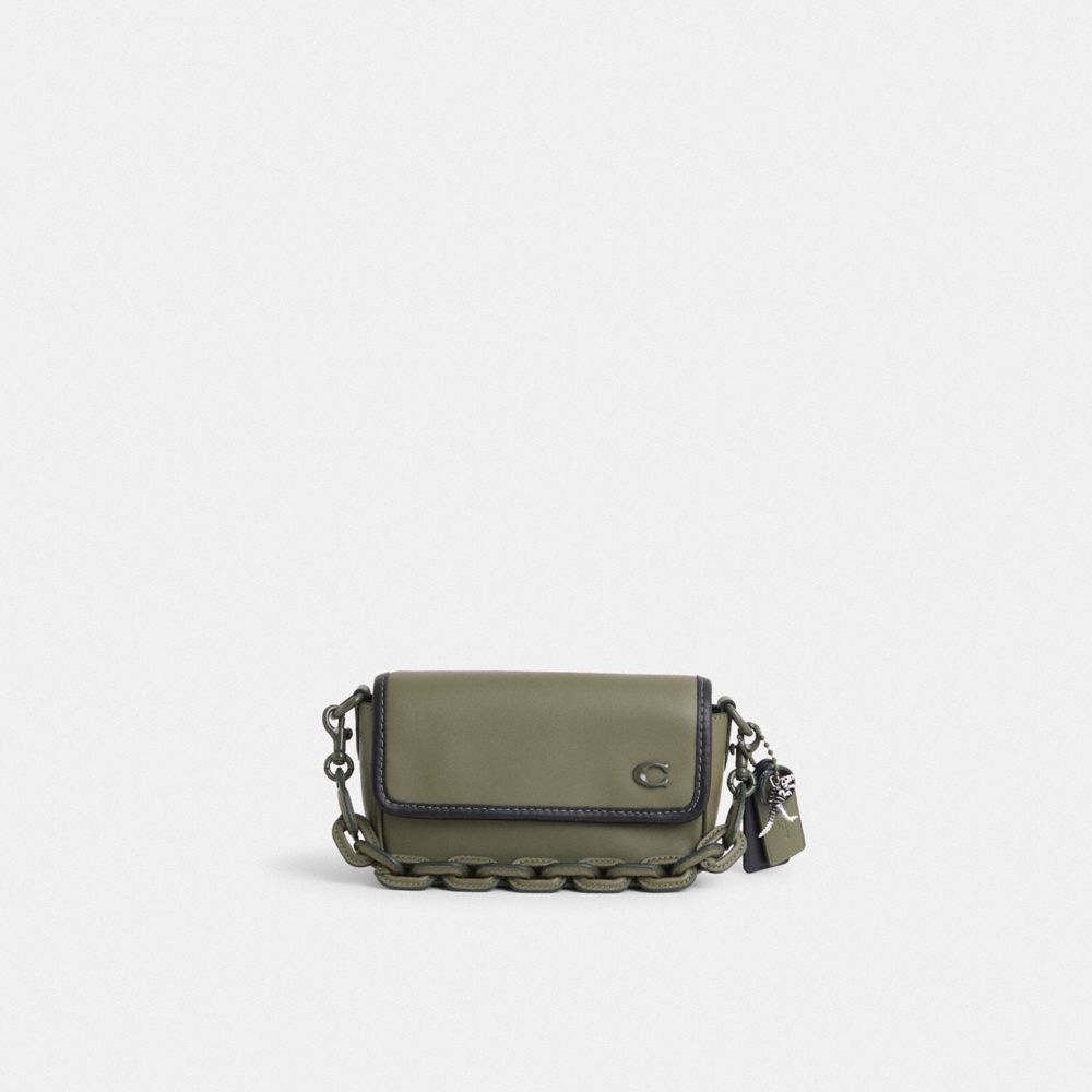 Coach Upcrafted Charter Flap Crossbody 18 In Army Green