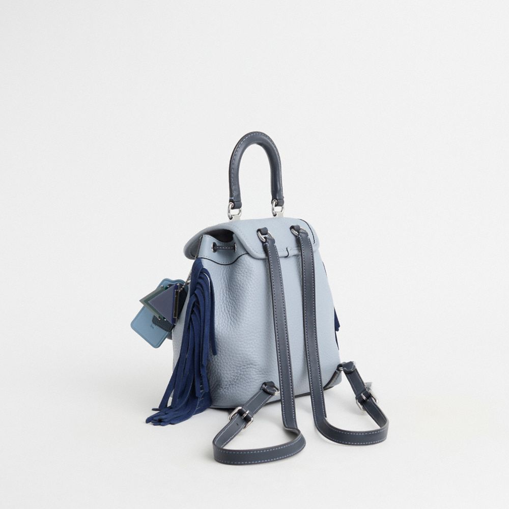 Coach Upcrafted Riya Backpack 21 In Colorblock In Blue