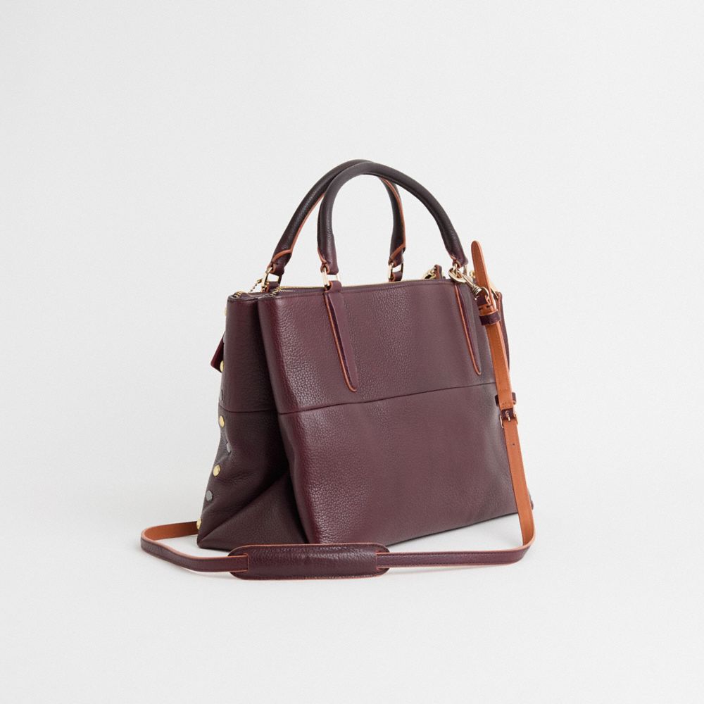 COACH®,Upcrafted The Borough Bag In Edgepaint Pebbled Leather,,Angle View