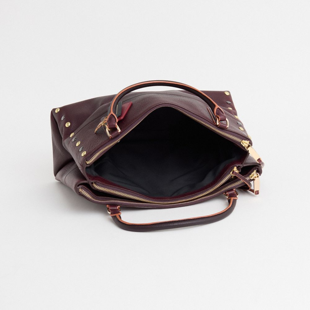 COACH®,Upcrafted The Borough Bag In Edgepaint Pebbled Leather,,Inside View,Top View