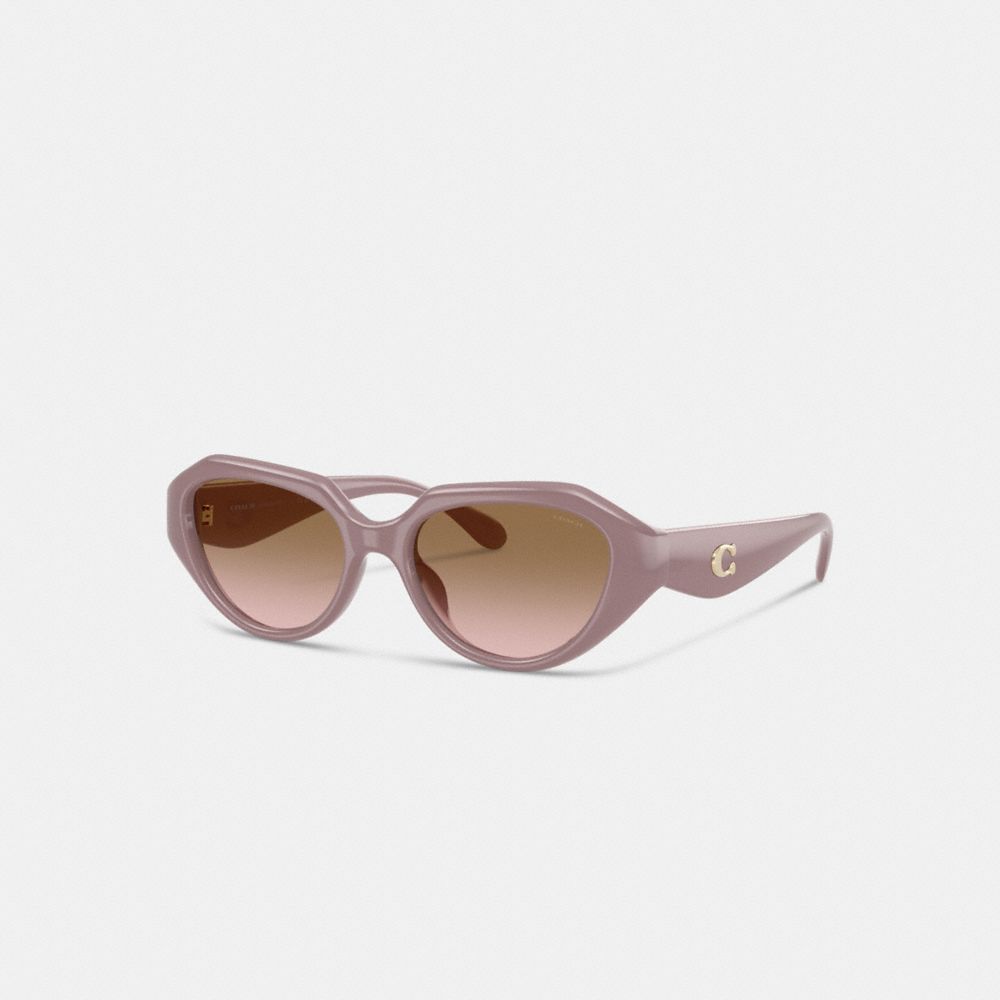 Coach C Hardware Geometric Sunglasses In Pink