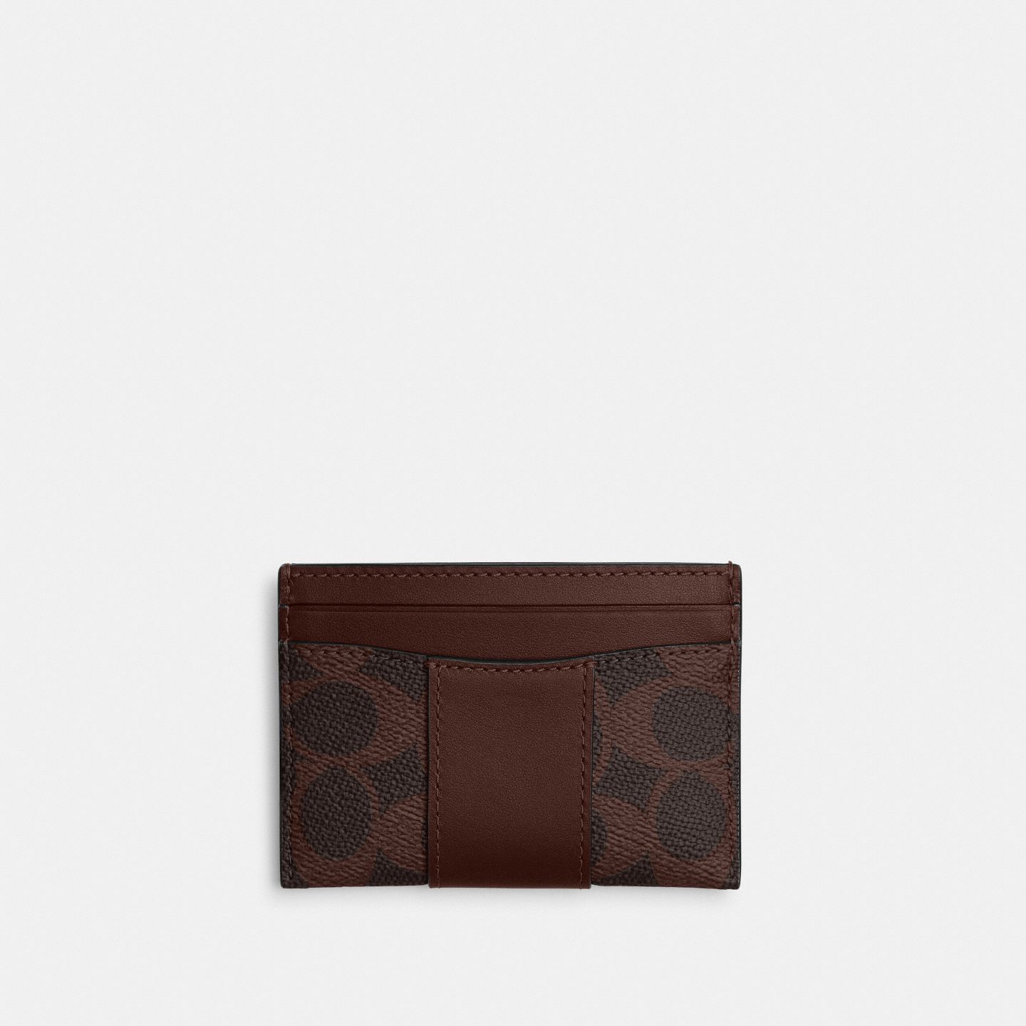 Футляр для карт Coach Essential из ткани Signature Canvas, цвет: Латунный / Кленовый — фото 2