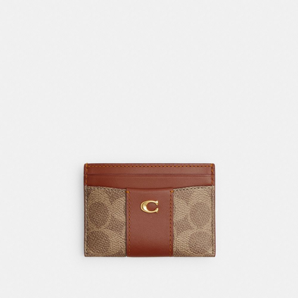 Coach Essential Card Case In Signature Canvas
