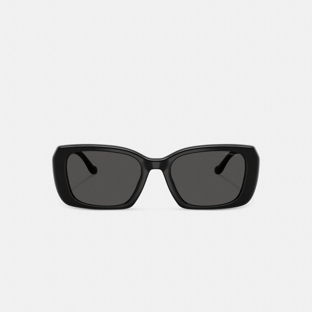 COACH®,Maxi Sculpted C Oversized Rectangle Sunglasses,,Inside View,Top View