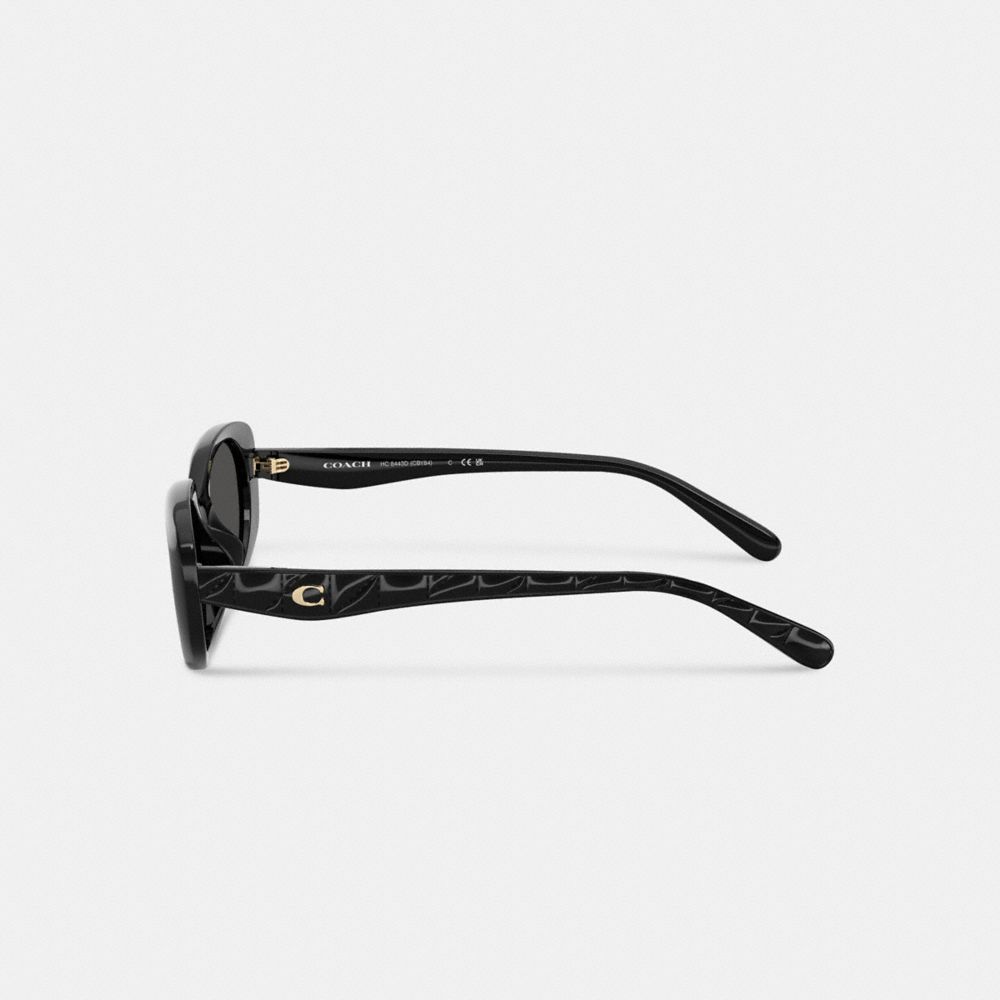 Coach Quilted Oval Rectangle Sunglasses — фото 3