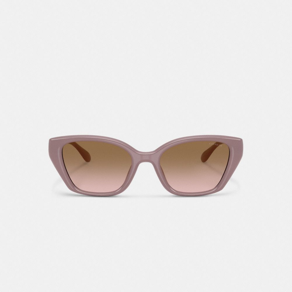 Coach C Hardware Square Cat Eye Sunglasses In Gray