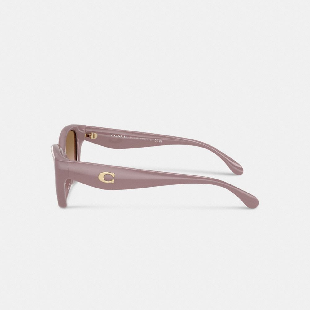 Coach C Hardware Square Cat Eye Sunglasses In Gray