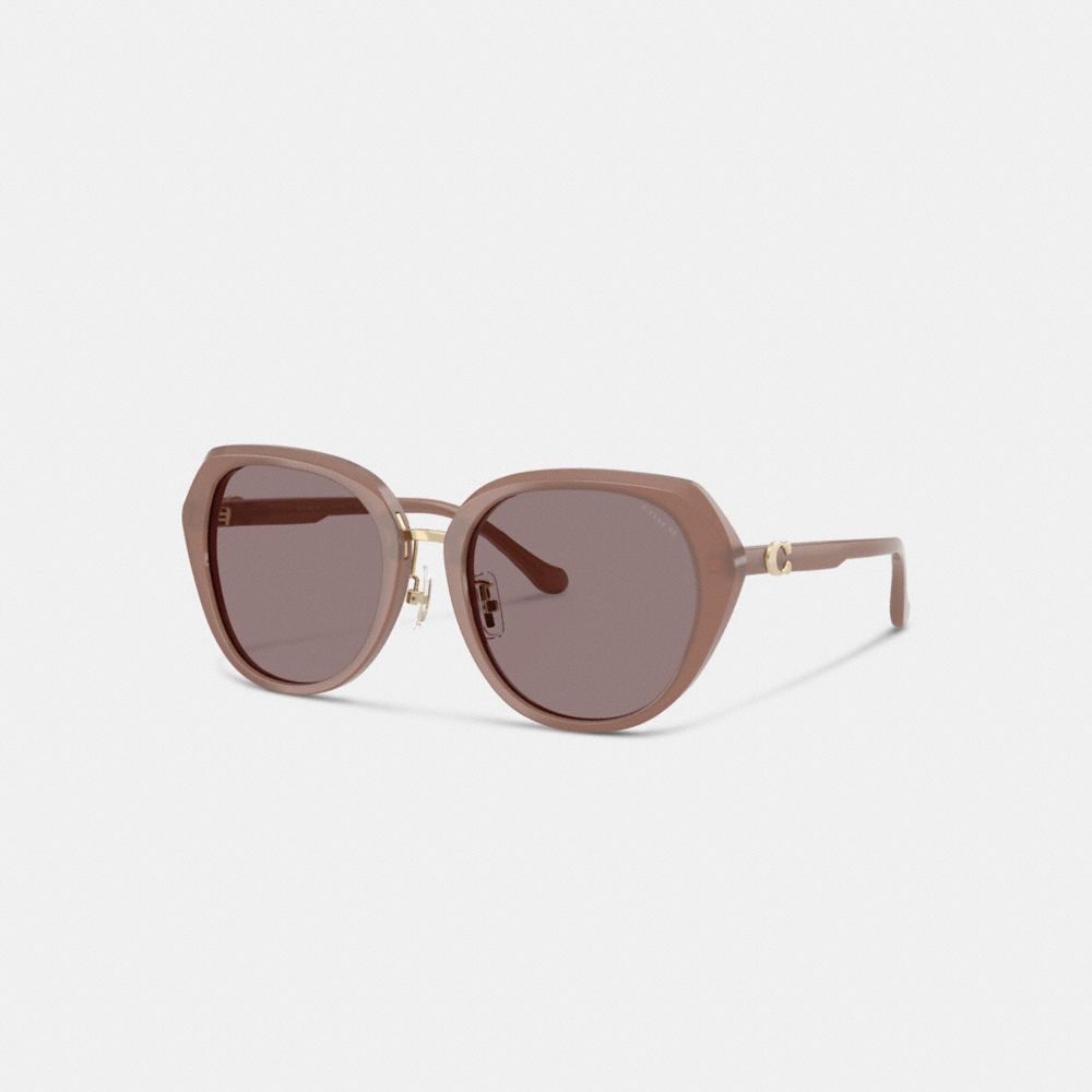 Coach Maxi Sculpted C Oversized Round Sunglasses