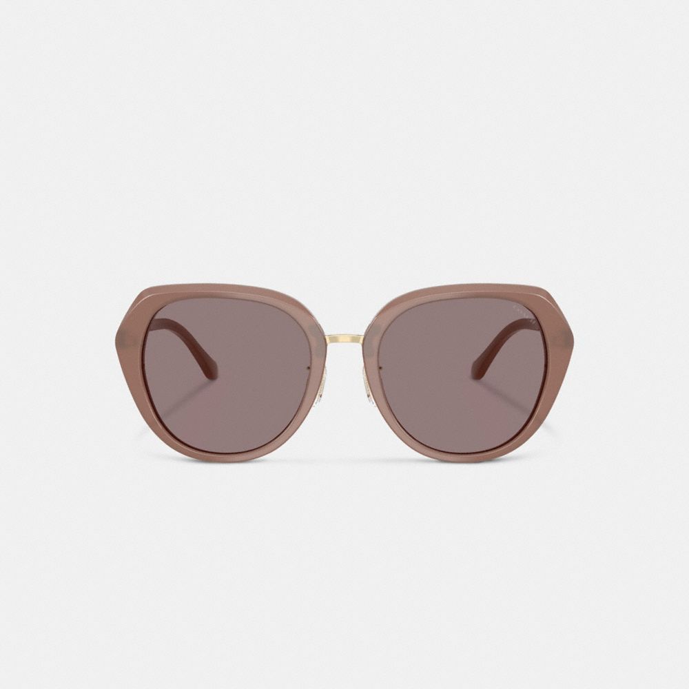 Coach Maxi Sculpted C Oversized Round Sunglasses