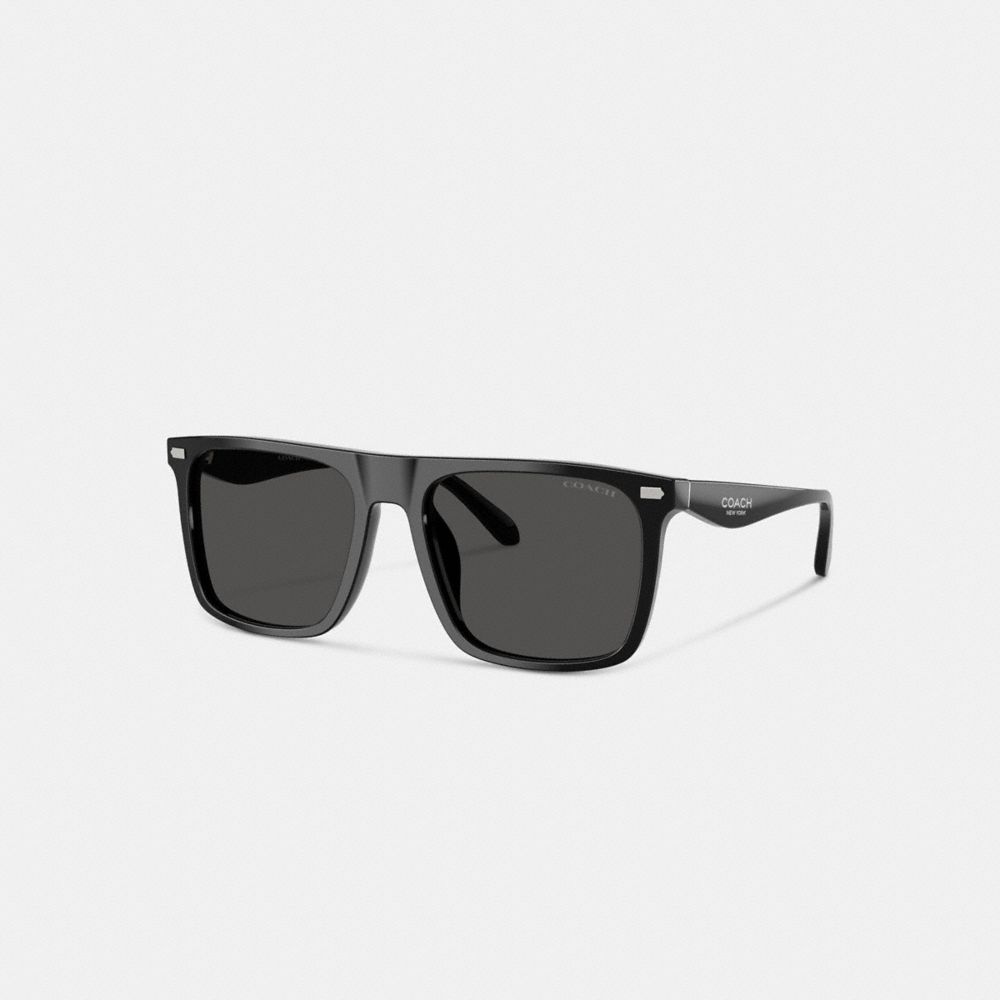 Coach Flat Top Square Sunglasses In Black