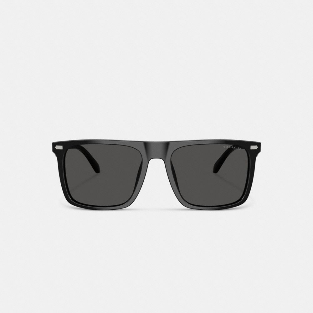 COACH®,Flat Top Square Sunglasses,,Inside View,Top View