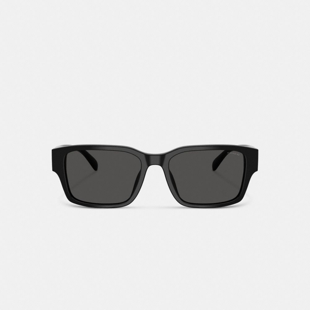 COACH®,Maxi Sculpted C Narrow Square Sunglasses,,Inside View,Top View