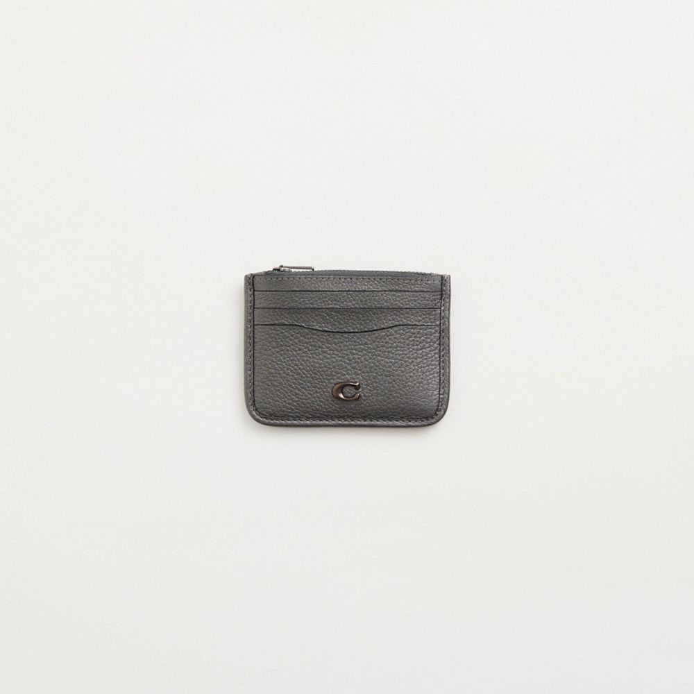 COACH®,Restored Zip Card Case,,Front View