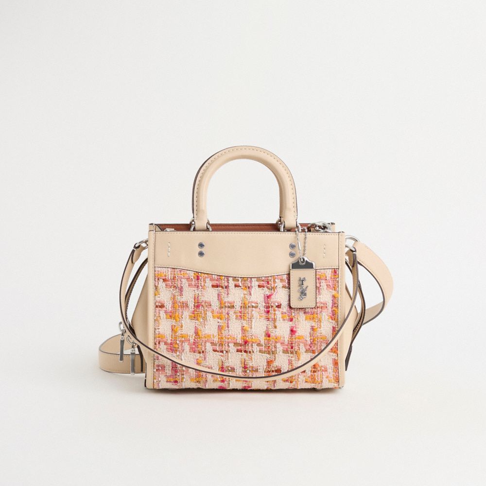 Coach Restored Rogue Bag 25 In Tweed In Silver/neutral Multi