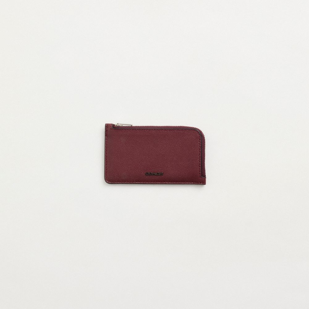 COACH®,Restored L Zip Card Case,,Front View