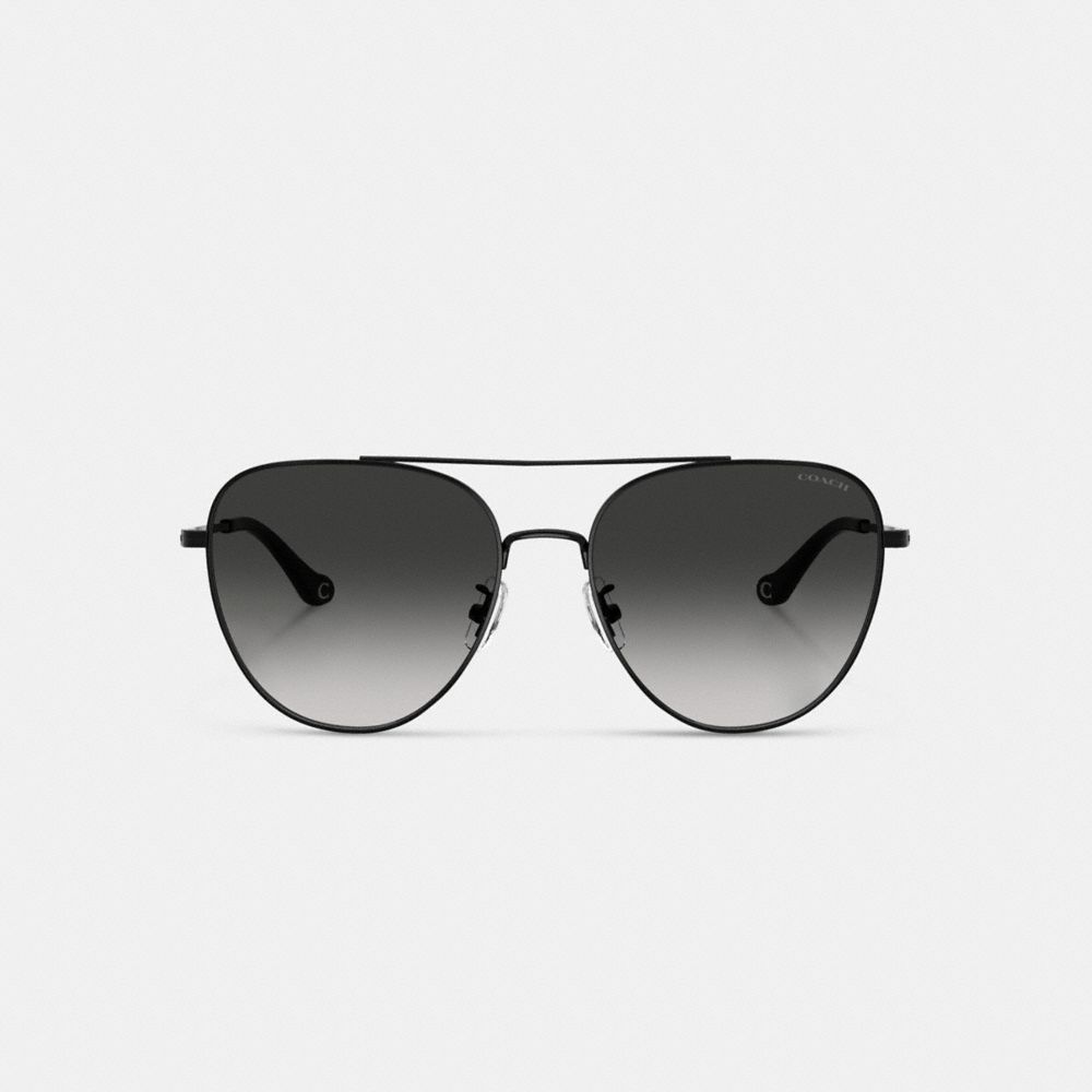 Coach Pillow Tabby Pilot Sunglasses In Black