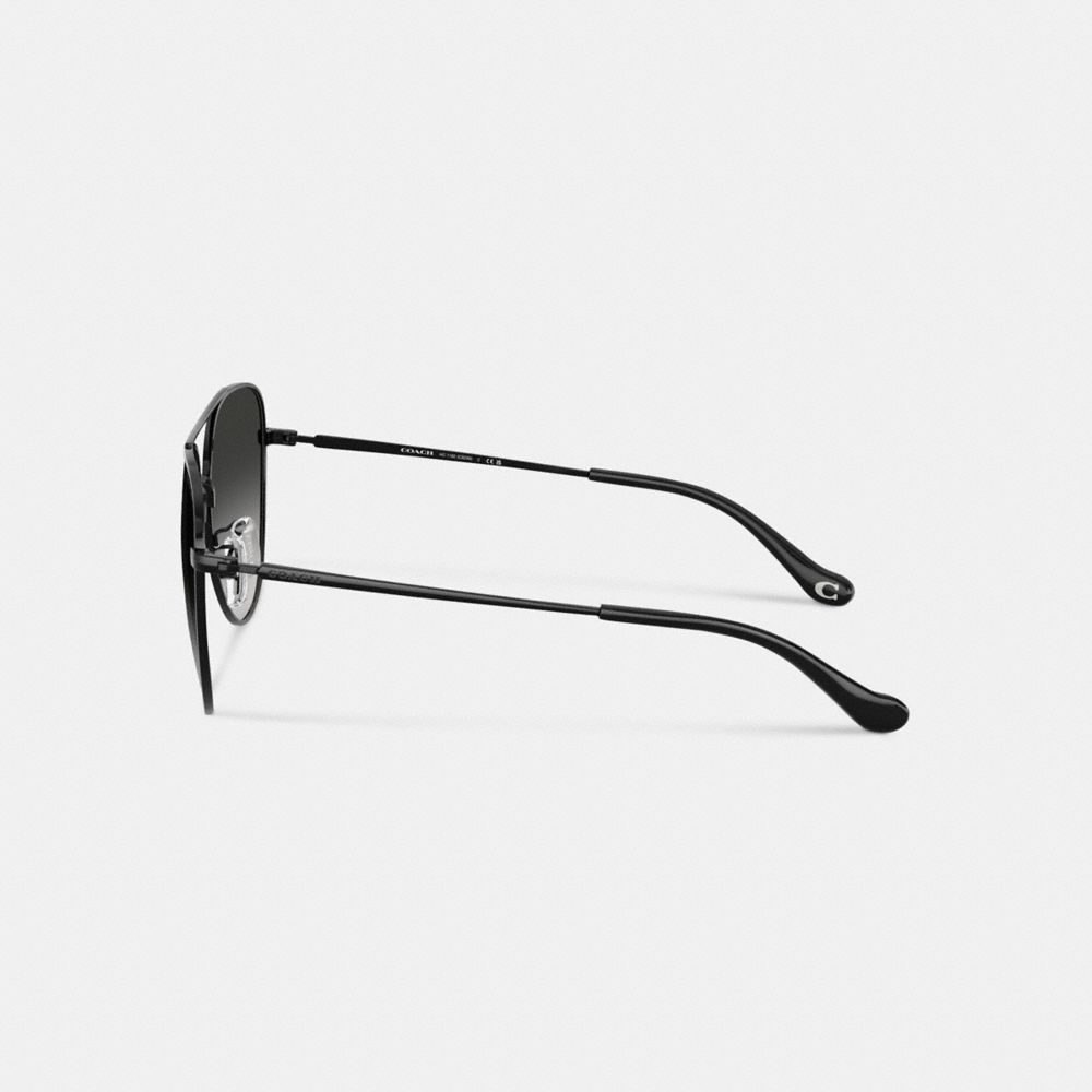 Coach Pillow Tabby Pilot Sunglasses In Black