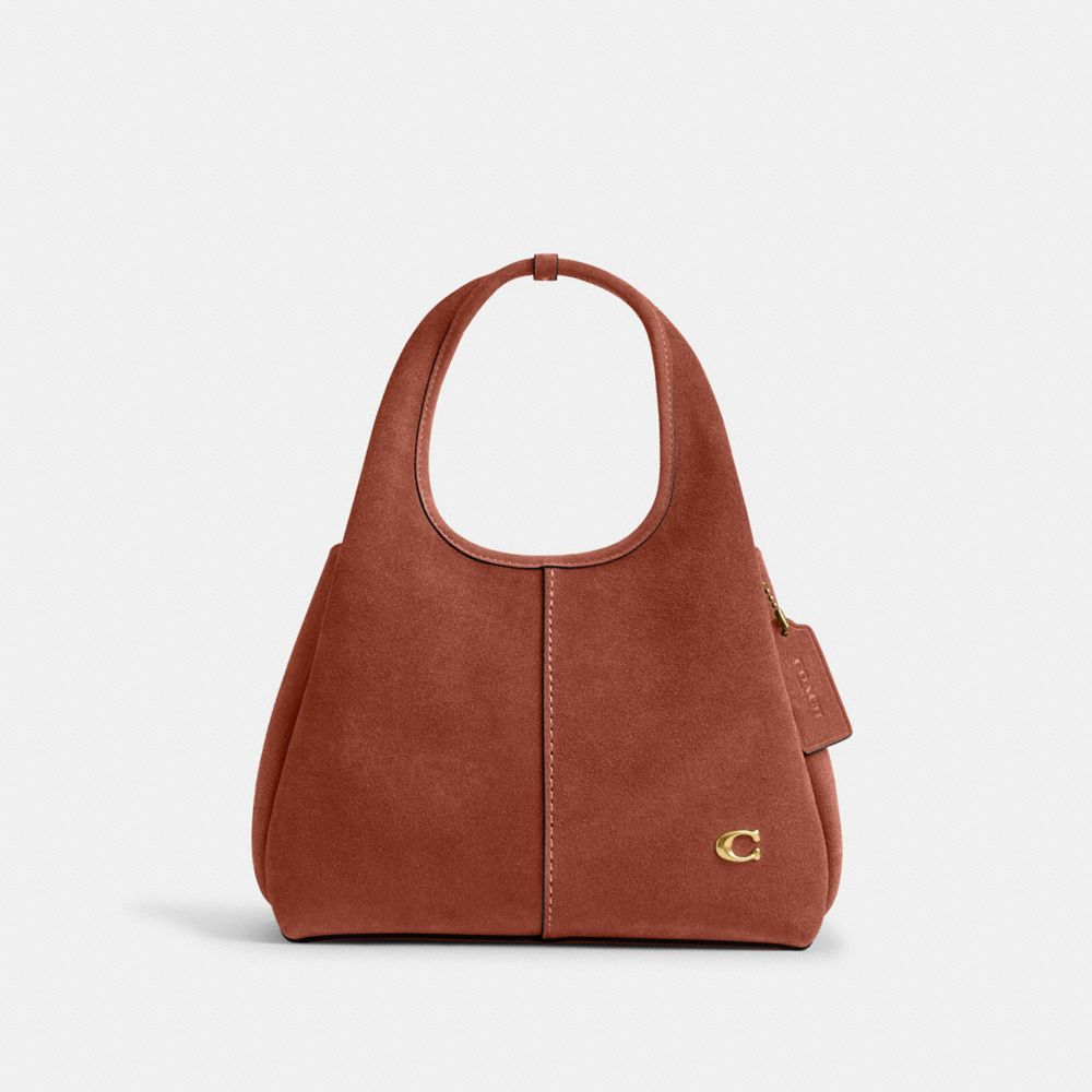 COACH®,Lana Shoulder Bag 23,Leather,Suede,Crossbody,Logo,Metal,Brass,Casual,,Front View