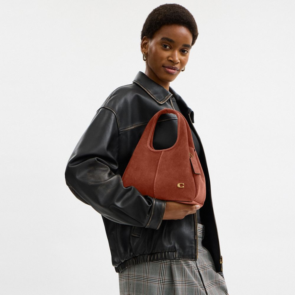 COACH®,Lana Shoulder Bag 23,Leather,Suede,Crossbody,Logo,Metal,Brass,Casual,,Detail View