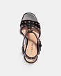 COACH®,MARGARET SANDAL,Leather,Black,Inside View,Top View