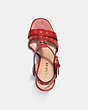 COACH®,MARGARET SANDAL,Leather,Sports Red,Inside View,Top View