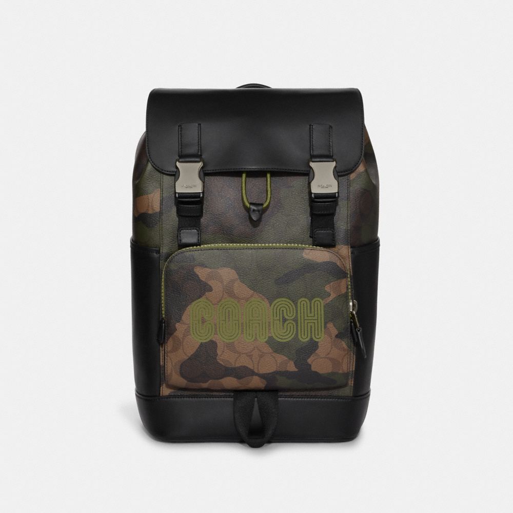 Coach camouflage backpack hotsell