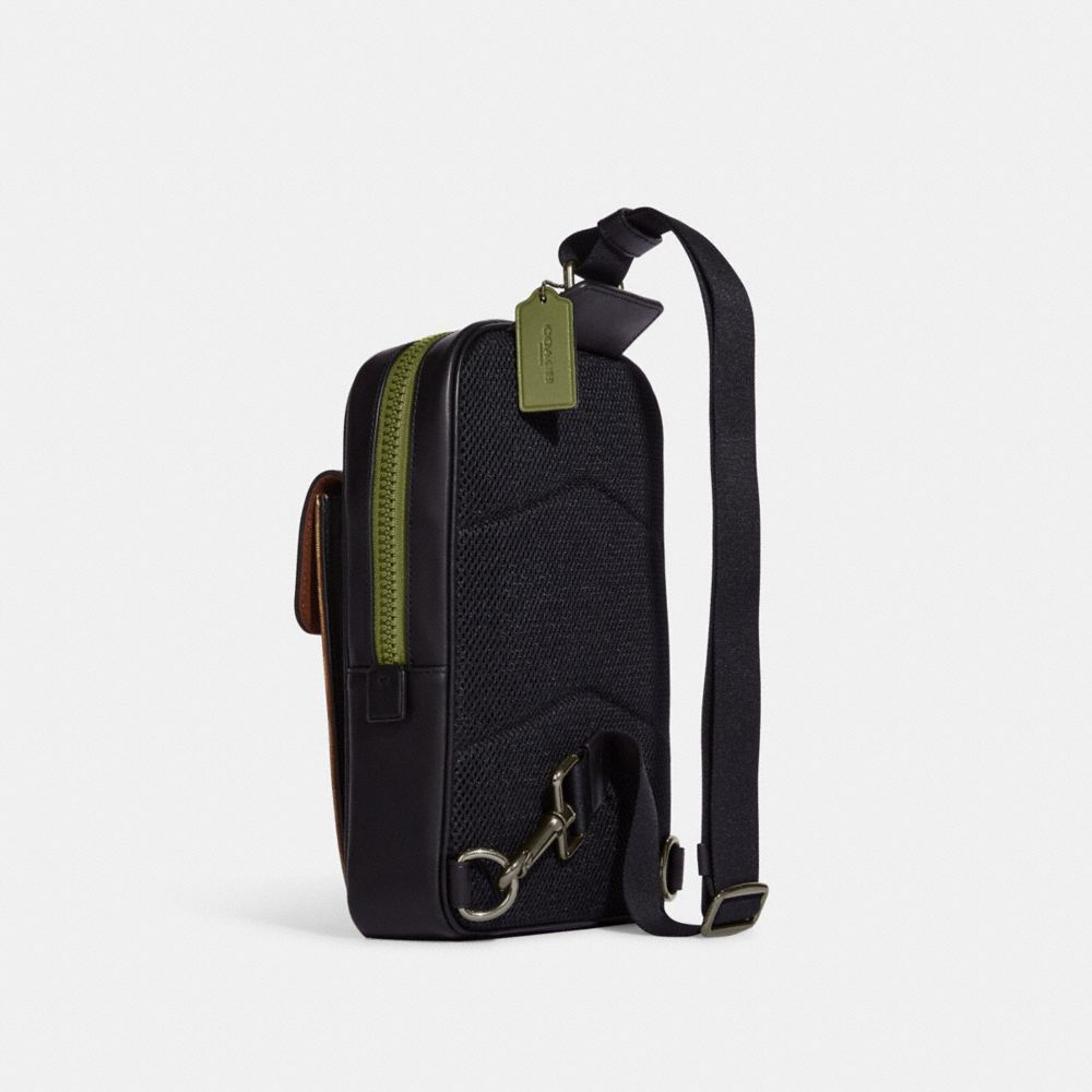 COACH® GB | Track Pack In Signature Canvas With Coach Patch