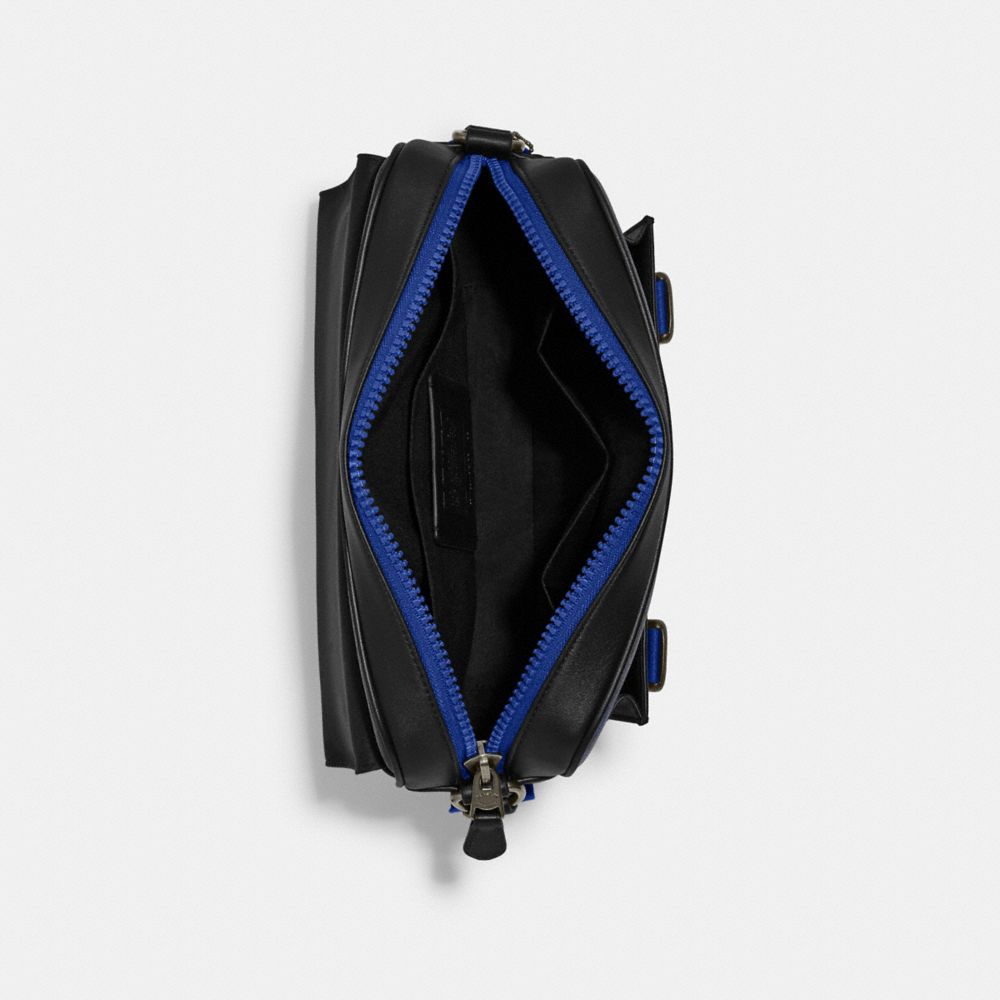 COACH®,Track Crossbody Bag In Signature Canvas With Camo Print And Coach Patch,,Inside View,Top View