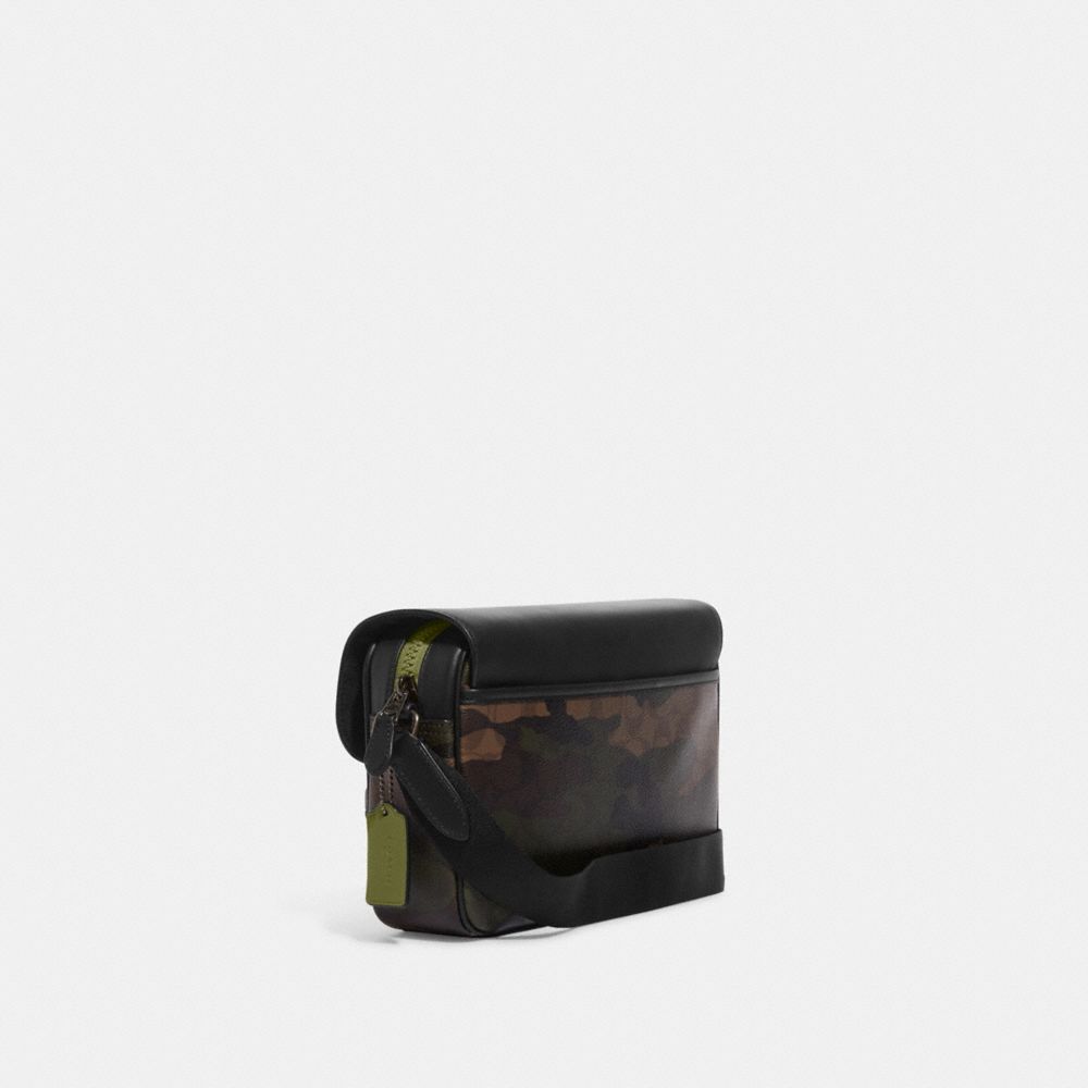 Off-white Olive Green Logo-print Crossbody Bag