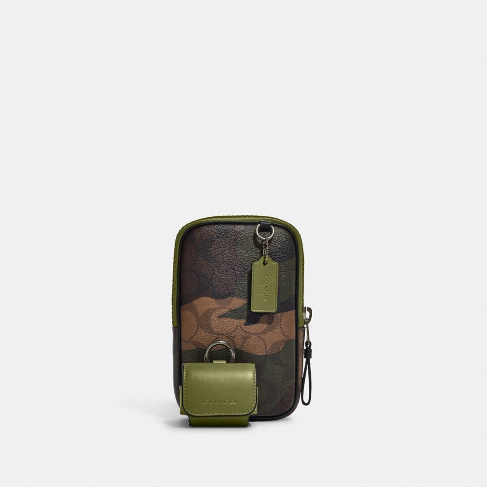 COACH Multifunction Phone Pack In Signature Canvas With Camo Print