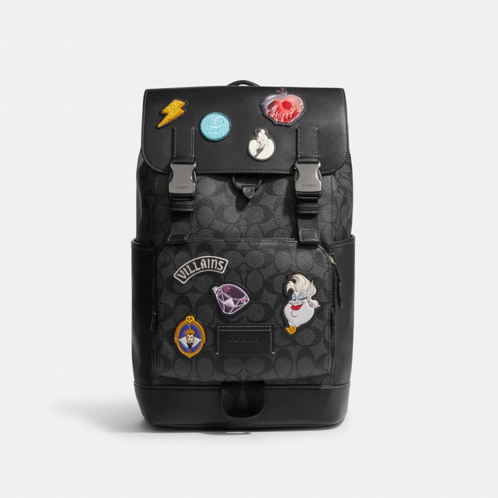 COACH® | Disney X Coach Track Backpack In Signature Canvas With