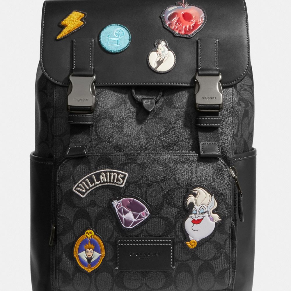 COACH® | Disney X Coach Track Backpack In Signature Canvas With 