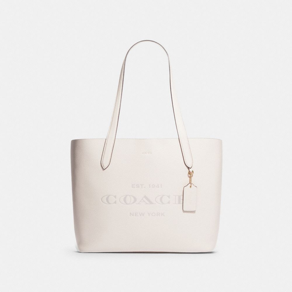 Grove signature tote in pebble online leather