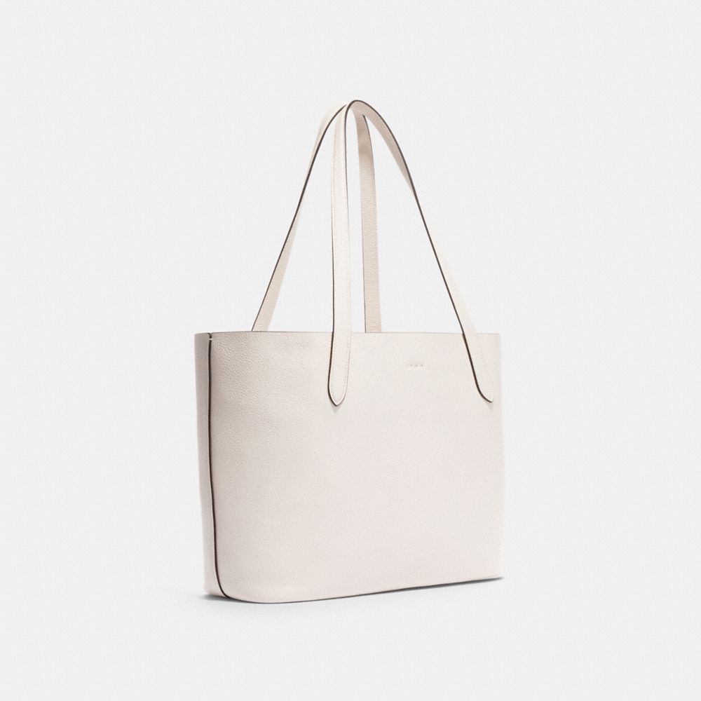 White leather hotsell tote handbags