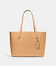 COACH®,CAMERON TOTE,Pebbled Leather,X-Large,Everyday,Silver/Latte,Front View