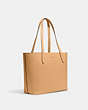 COACH®,CAMERON TOTE,Pebbled Leather,X-Large,Everyday,Silver/Latte,Angle View