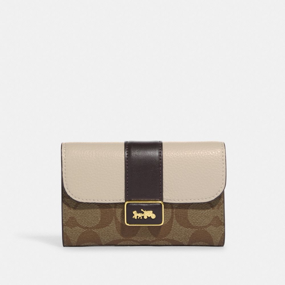 COACH® | Medium Grace Wallet In Signature Canvas