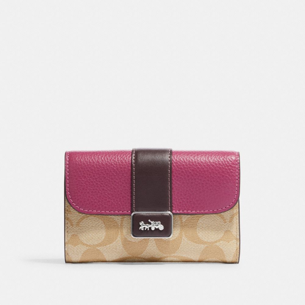 Coach, Bags, Coach Medium Corner Zip Wallet In Signature Canvas