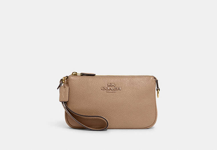 COACH®,NOLITA 19,Small,Gold/Taupe,Front View