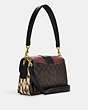 COACH®,GRACE SHOULDER BAG IN SIGNATURE CANVAS,Signature Coated Canvas,Large,Gold/Brown Black Multi,Angle View