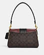 COACH®,GRACE SHOULDER BAG IN SIGNATURE CANVAS,Signature Coated Canvas,Large,Gold/Brown Black Multi,Back View