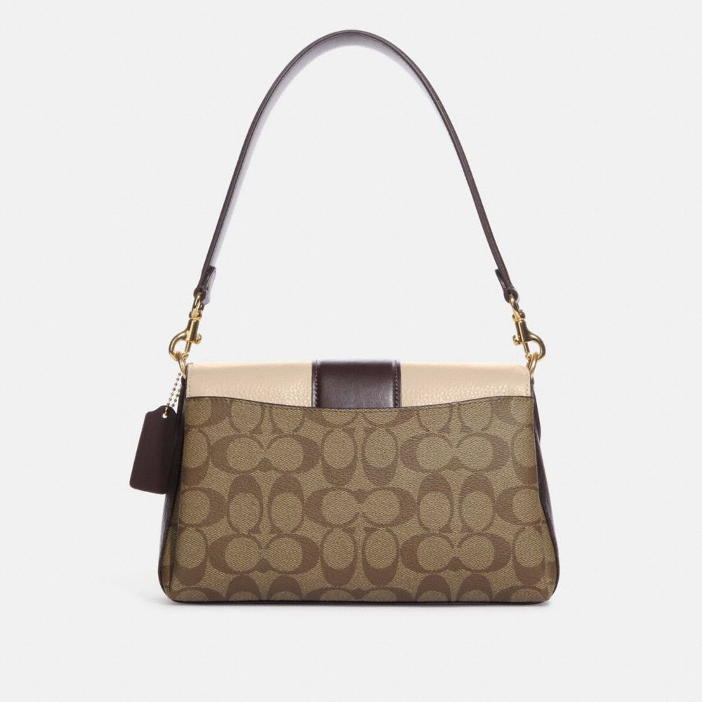 Coach - Grey & Black Monogram Print Canvas Shoulder Bag – Current Boutique