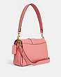 COACH®,GRACE SHOULDER BAG,Pebbled Leather,Large,Gold/Candy Pink,Angle View