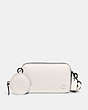 COACH®,CHARTER SLIM CROSSBODY,Polished Pebble Leather,Mini,Chalk,Front View