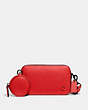 COACH®,CHARTER SLIM CROSSBODY,Polished Pebble Leather,Mini,Sport Red,Front View
