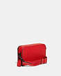 COACH®,CHARTER SLIM CROSSBODY,Polished Pebble Leather,Mini,Sport Red,Angle View