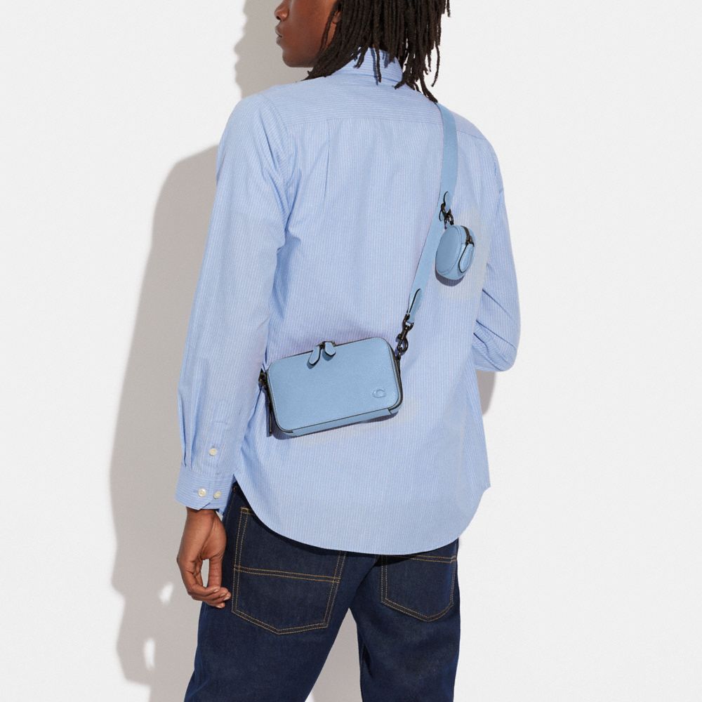 COACH®,SAC À PORTÉ-CROISÉ MINCE CHARTER,Cuir galet,Piscine,Detail View