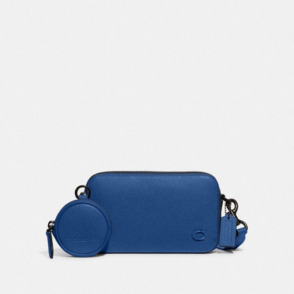 COACH®: Key Pouch In Polished Pebble Leather